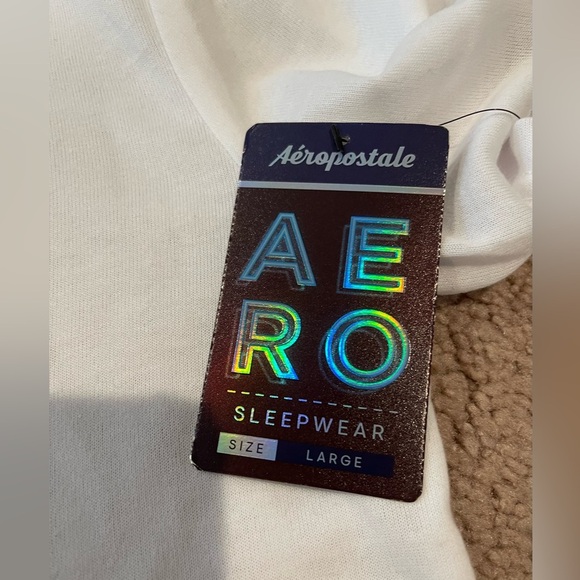 AEROPOSTALE White V-neck Sleepwear - Picture 3 of 9